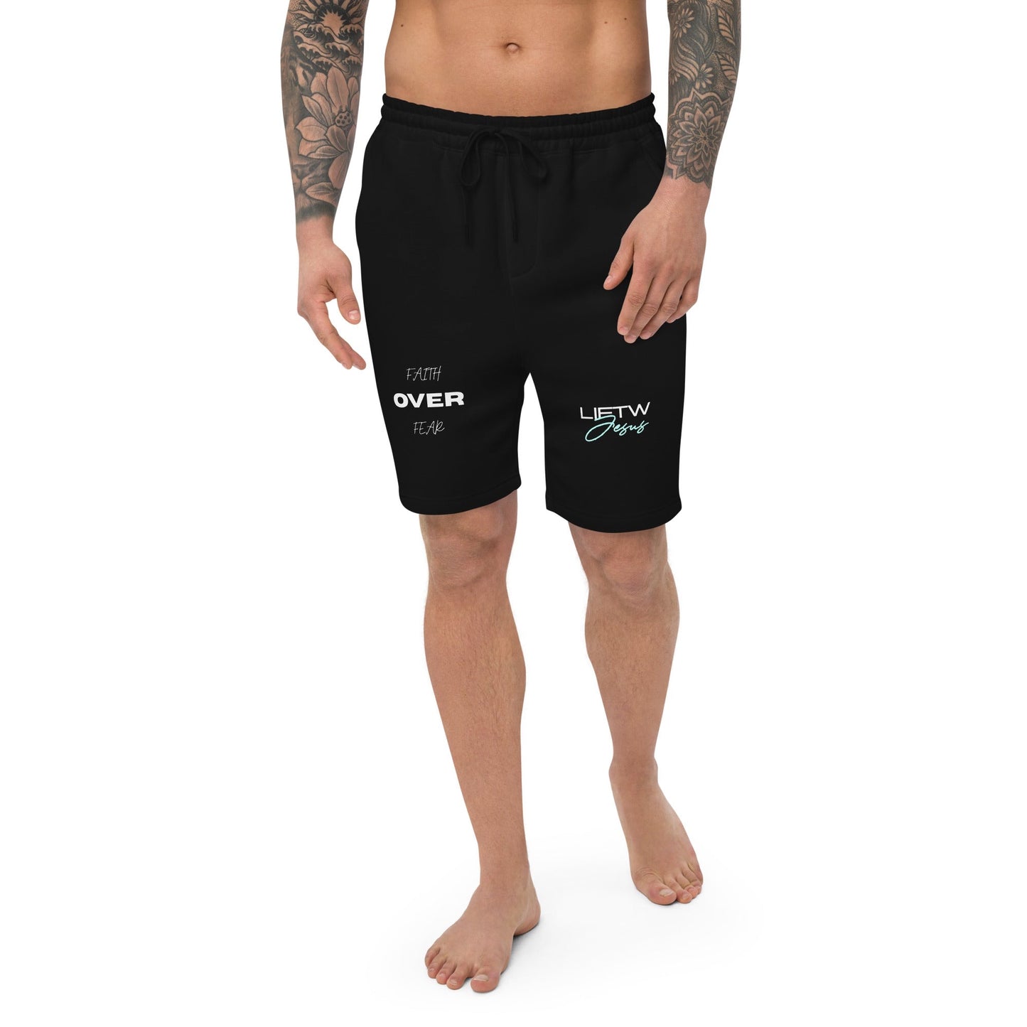 Faith over Fear Men's fleece shorts