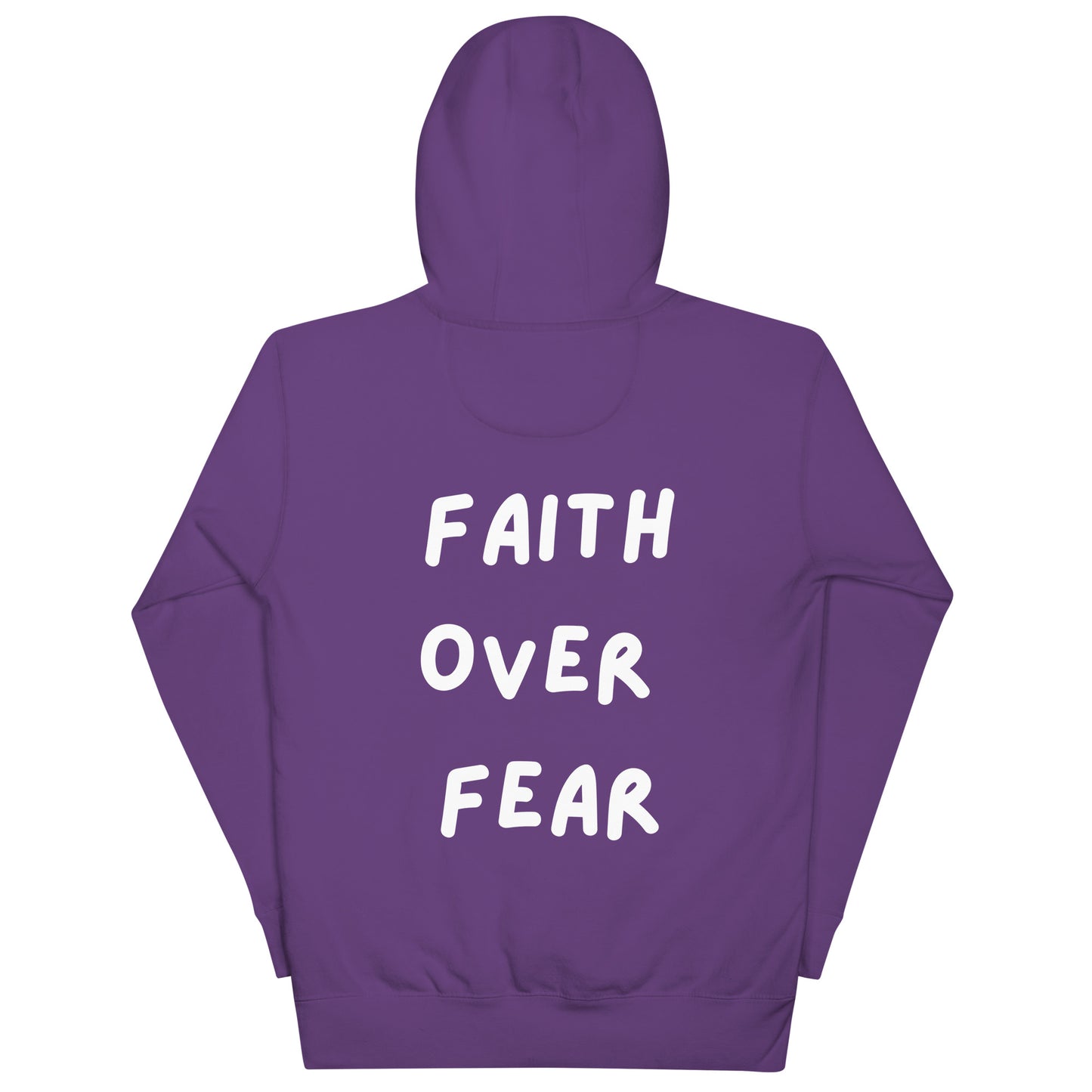 Faith over Fear purple Unisex Hoodie