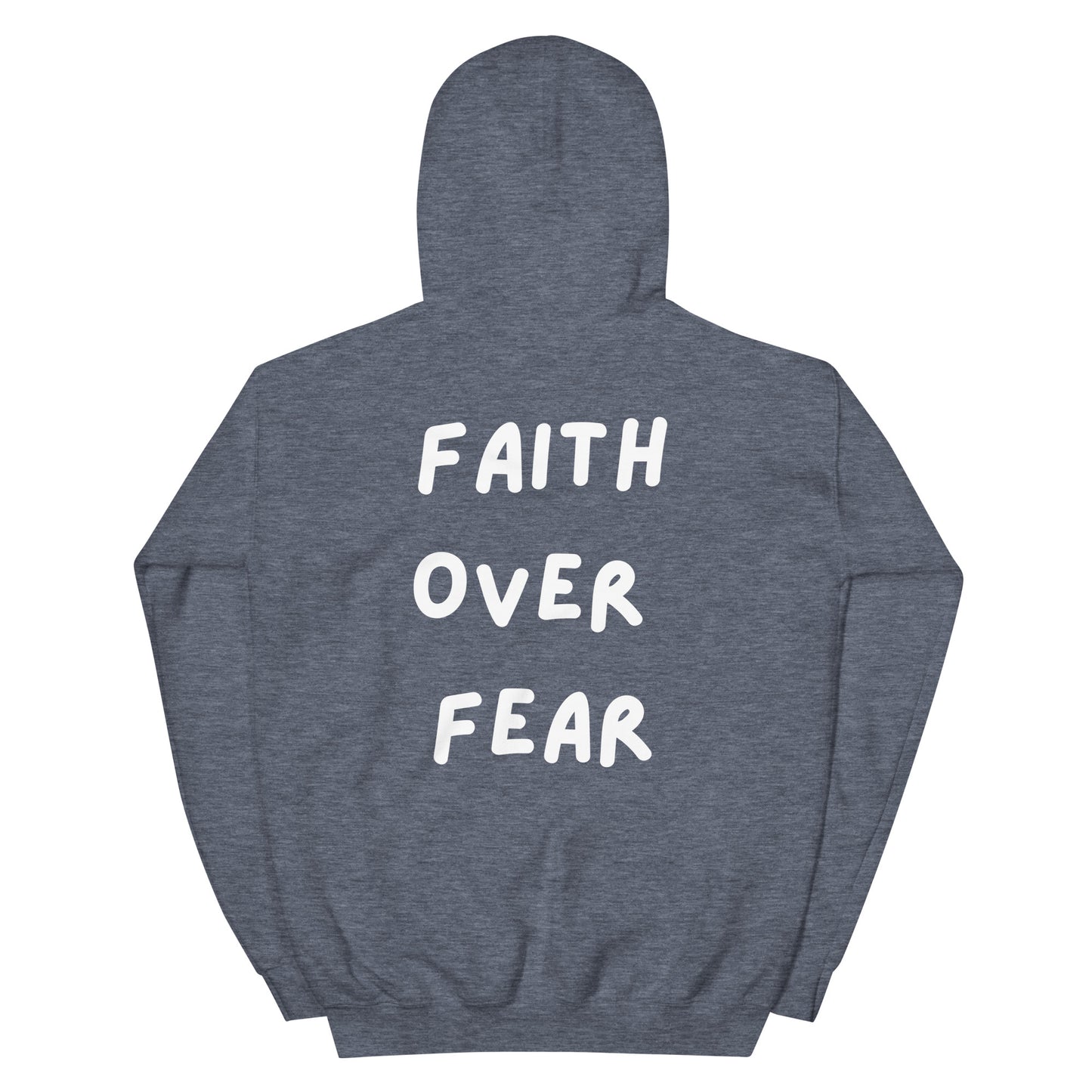 FAITH OVER FEAR sports grey Unisex Hoodie