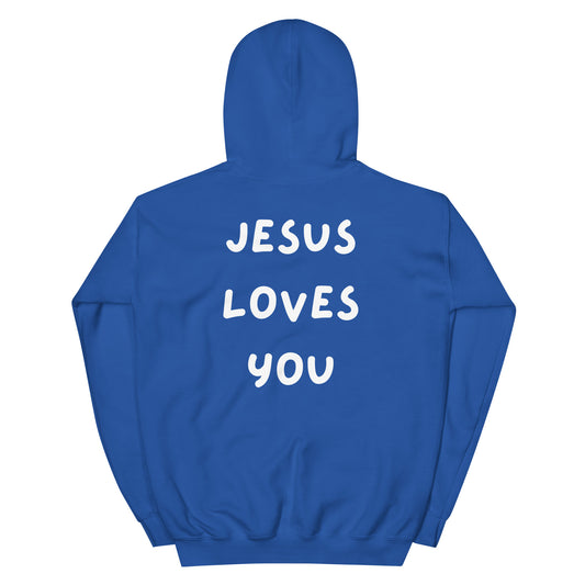 JESUS LOVES YOU blue Unisex Hoodie